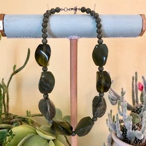 Marbled Green Vintage Necklace
